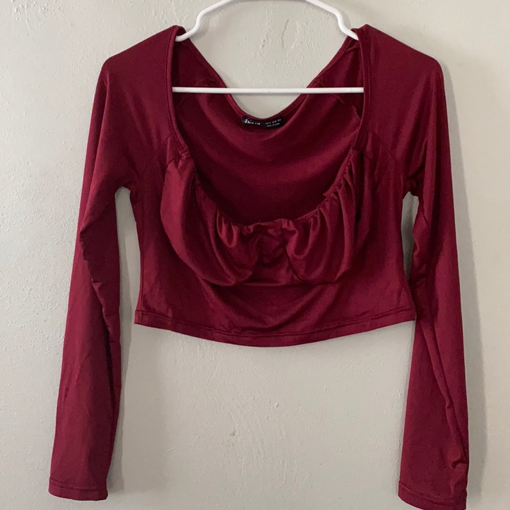 Burgundy crop top